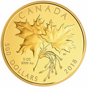 Gold The Glorious Maple Leaf 5 oz PP - 2018