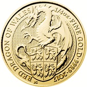 Gold The Queen´s Beasts 1/4 oz - The Dragon 2017