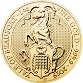 Gold The Queen's Beasts 1 oz - The Yale of Beaufort 2019