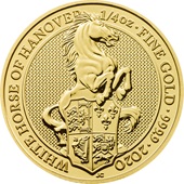 Gold The White Horse of Hanover 1/4 oz - The Queen's Beasts 2020