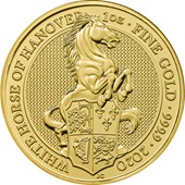 Gold The White Horse of Hanover 1 oz - The Queen's Beasts 2020