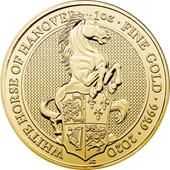 Gold The Queen's Beasts 1 oz - White Horse of Hanover 2020