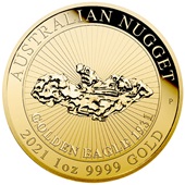Gold Australian Nugget 1 oz - Golden Eagle 2021