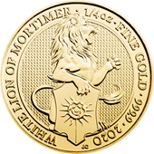 Gold The White Lion of Mortimer 1/4 oz - The Queen's Beasts 2020