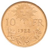 Gold Vreneli 10 Franken - diverse Jahrgänge 