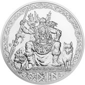 Silber 5 oz Alte Götter - Odin 