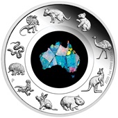 Silber Opal-Münze 1 oz - Great Southern Land - PP 2020