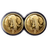 Gold Elefant Big Five Serie II - 2 x 1/4 oz PP-Set Doppelkapsel 