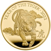 Gold 1 oz Lunar Tiger PP - Royal Mint 2022