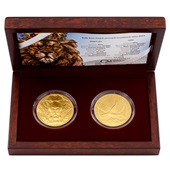 Gold Münzset - 2 x 1 oz Tschechischer Löwe & Adler - 2023