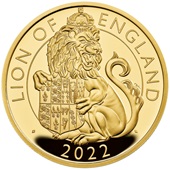 Gold Lion of England 1 oz PP - Royal Tudor Beasts 2022