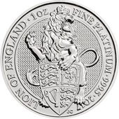 Platin The Queen's Beasts 1 oz - Lion of England 2017