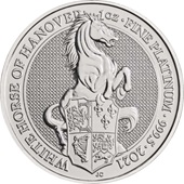 Platin The Queen's Beasts 1 oz - White Horse of Hanover 2021