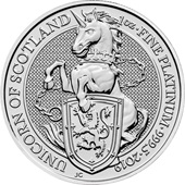 Platin The Queen's Beasts 1 oz - Unicorn of Scotland 2019