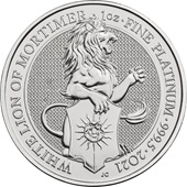 Platin The Queen's Beasts 1 oz - White Lion of Mortimer 2021
