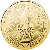 Gold The Queen´s Beasts 1/4 oz - Falcon of the Plantagenets 2019