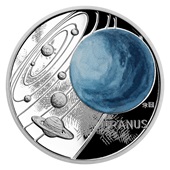 Silber 1 oz "Solar System" 11. - Der Uranus