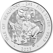 Silber Yale of Beaufort 2 oz - Royal Tudor Beasts 2023