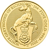 Gold The White Greyhound of Richmond 1 oz - The Queen's Beasts 2021