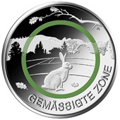 5 Euro Münze Deutschland 2019 - Gemäßigte Zone (grüner Ring)
