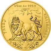 Gold Tschechischer Löwe 1/2 oz  - 2020