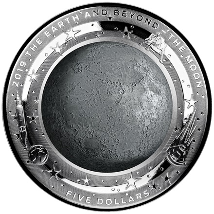Silber 1 oz - Earth and Beyond - Der Mond - PP 
