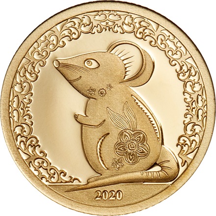Gold Lunar Jahr der Maus 0,5 g PP - 2020