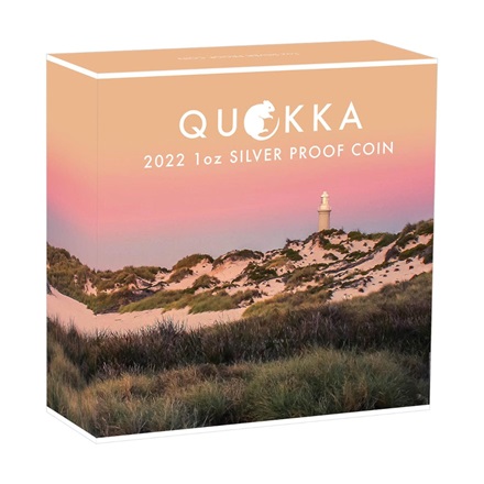 Silber Quokka - 1 oz PP coloriert - 2022