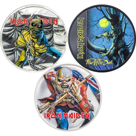 Silber Münzset - Iron Maiden Collection 4 oz