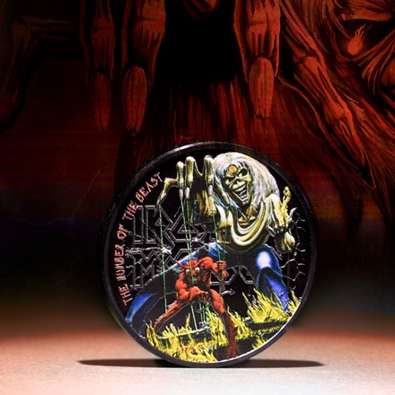 Silber Iron Maiden - The Number of the Beast 1 oz - Obsidian Black