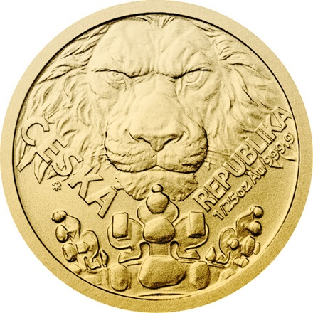 Gold Tschechischer Löwe 1/25 oz  - 2023