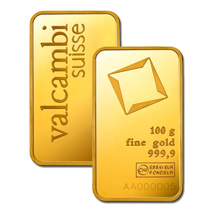 Goldbarren 100 g - Valcambi