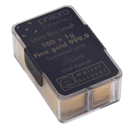 Goldbarren UnityBox 100 x 1 g - philoro