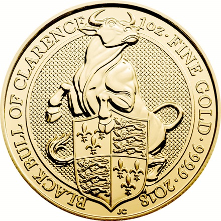 Gold The Black Bull 1 oz - The Queen´s Beasts 2018