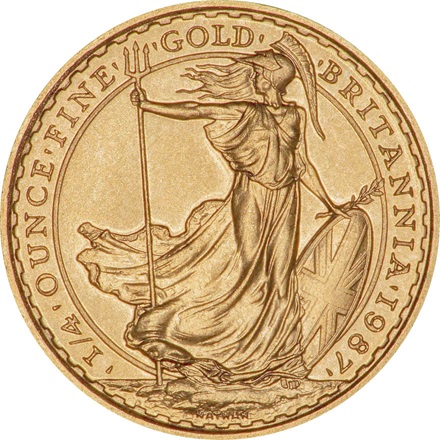 Gold Britannia 1/4 oz (22 Karat) - diverse Jahrgänge