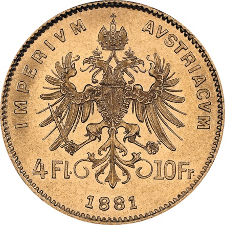 Gold 4 Florin Gulden - diverse Jahrgänge