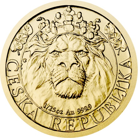 Gold Tschechischer Löwe 1/25 oz - 2022