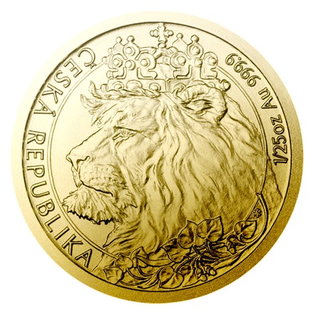 Gold Tschechischer Löwe 1/25 oz  - 2021