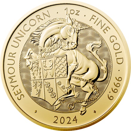 Gold Seymour Unicorn 1 oz - Royal Tudor Beasts 2024
