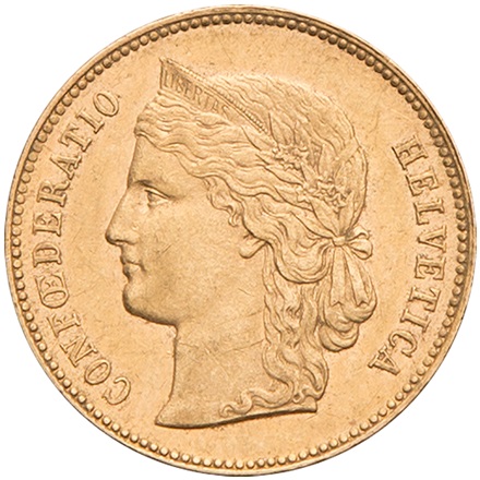 Gold Helvetia 20 Franken