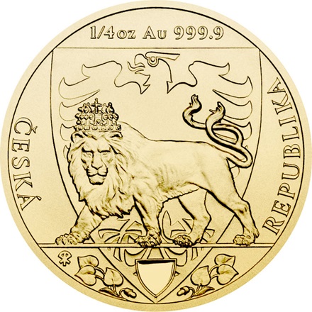 Gold Tschechischer Löwe 1/4 oz PP - 2020