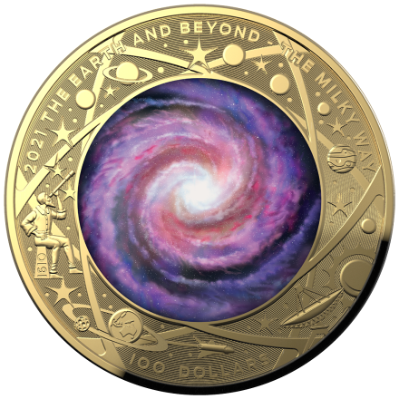 Gold 1 oz - Earth and Beyond - Die Milchstraße - PP 2021