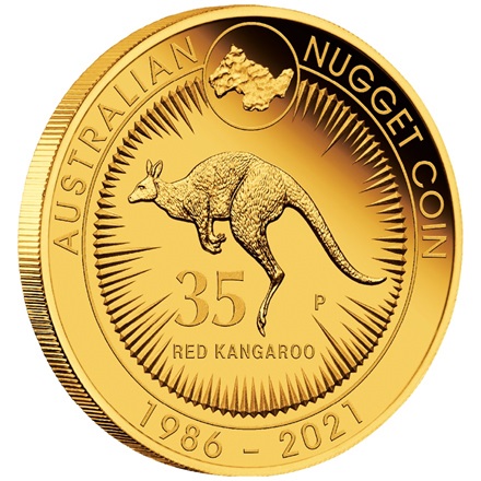 Gold Känguru 1/4 oz PP - 35. Jubiläum - 2021
