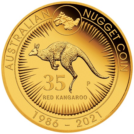 Gold Känguru 1/4 oz PP - 35. Jubiläum - 2021