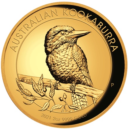 Gold Kookaburra 2 oz PP - High Relief 2021