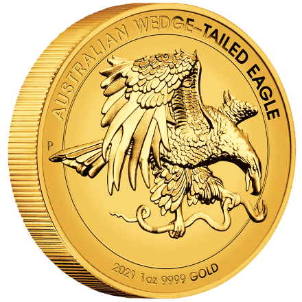 Gold Wedge Tailed Eagle 1 oz PP - High Relief 2021