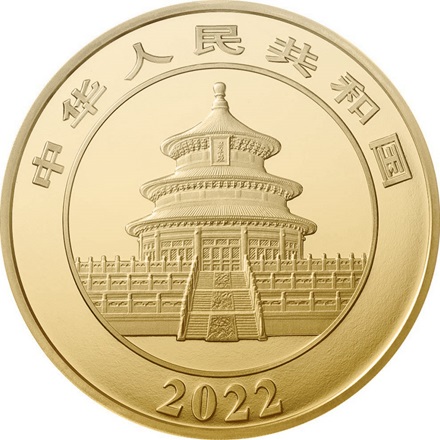 Gold China Panda 50 g PP - 40. Jubiläum - 2022