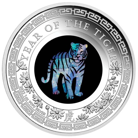 Silber Opal-Serie 1 oz PP Jahr des Tigers 2022