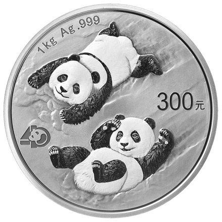 Silber China Panda 1000 g PP - 40. Jubiläum - 2022