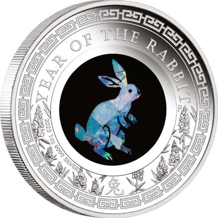 Silber Opal-Serie - Jahr des Hasen 1 oz  PP - 2023